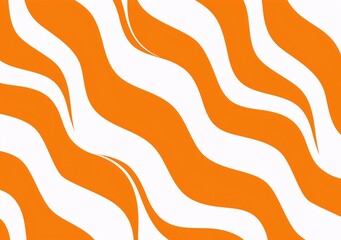 Vector orange and white wavy lines pattern background 