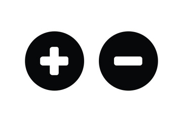 plus and minus buttons isolated