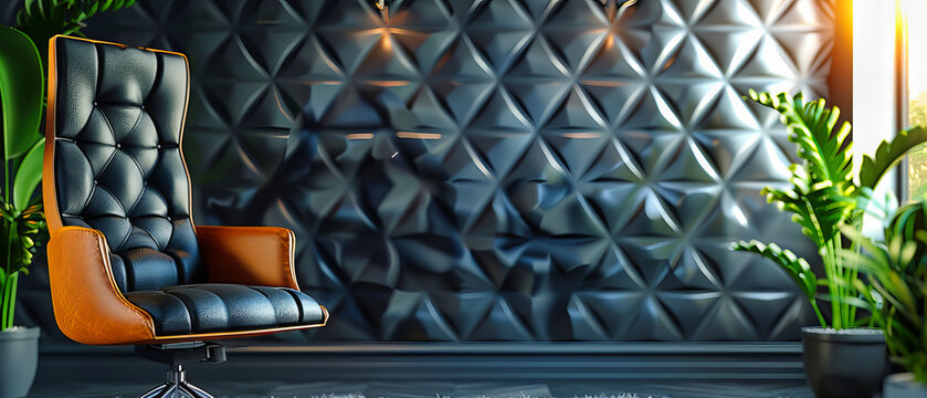 Abstract Geometric Pattern, Modern and Intricate Design with Triangular Shapes, Adding Depth and Interest to Spaces