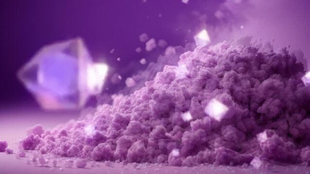 video of purple dust flying
