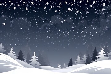 snow covered trees made by midjourney