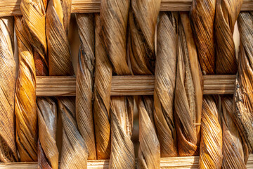 Woven walls from Indonesian thatch leaves