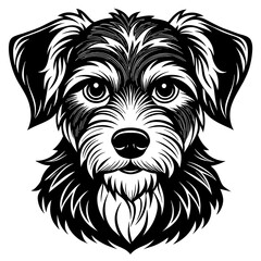 dog illustration, black dog silhouette vector illustration,icon,svg,pet,monster characters,Holiday t shirt,Hand drawn trendy Vector illustration,dog on black background