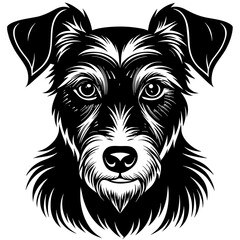 dog illustration, black dog silhouette vector illustration,icon,svg,pet,monster characters,Holiday t shirt,Hand drawn trendy Vector illustration,dog on black background