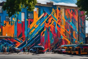 colorful houses in the city - Powered by Adobe
