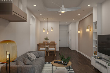 Interior, comfortable living room, creating a relax vibe