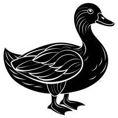 duck isolated on white, black duck silhouette vector illustration,icon,svg,pet,duck characters,Holiday t shirt,Hand drawn trendy Vector illustration,duck on black background