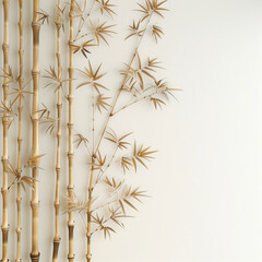 A piece of bamboo wall art