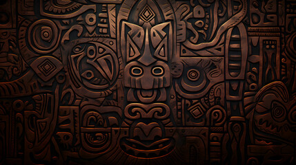 Ancient maya wall art wallpaper, maya style pattern background, maya background wallpaper