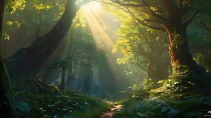 Sunrise Enchantment, Forest Hidden Beauty