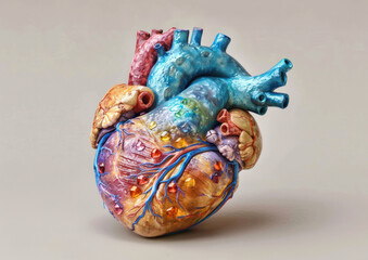 Model of a Human Heart Displayed