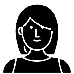 Modern young lady outline icon for web, mobile app and UI.