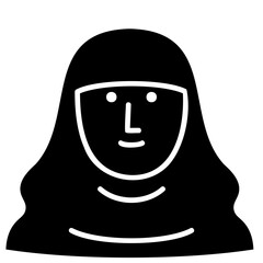 Nun, Muslim, fill icon for web, mobile app and UI.