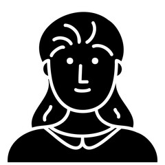 Modern young lady outline icon for web, mobile app and UI.