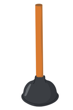 recommend clip art: Toilet plunger. Simple illustration of toilet plunger vector icon for web design isolated on white background.
