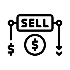 sell limit line icon