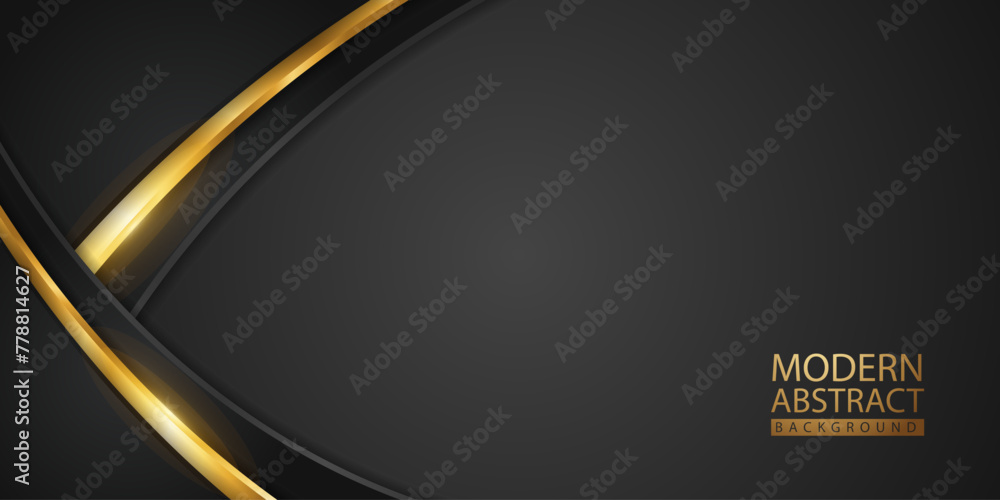 Poster abstract background with glitter and golden lines glowing dots golden combinations.