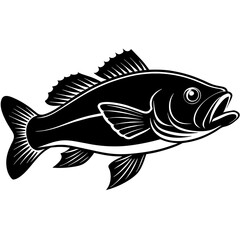 black and white fish, black fish, silhouette vector illustration,icon,svg,pet,goldfish characters,Holiday t shirt,Hand drawn trendy Vector illustration,fish on black background
