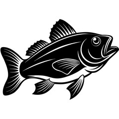 black and white fish, black fish, silhouette vector illustration,icon,svg,pet,goldfish characters,Holiday t shirt,Hand drawn trendy Vector illustration,fish on black background