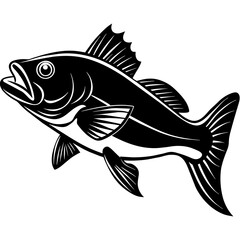black and white fish, black fish, silhouette vector illustration,icon,svg,pet,goldfish characters,Holiday t shirt,Hand drawn trendy Vector illustration,fish on black background