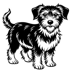      Dog silhouette  vector illustration.
