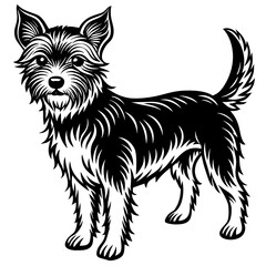      Dog silhouette  vector illustration.
