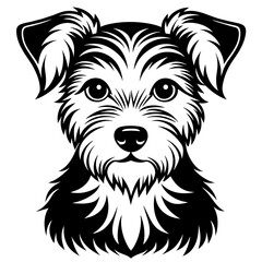      Dog silhouette  vector illustration.
