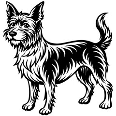      Dog silhouette  vector illustration.
