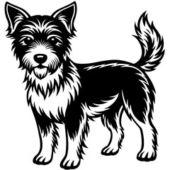      Dog silhouette  vector illustration.
