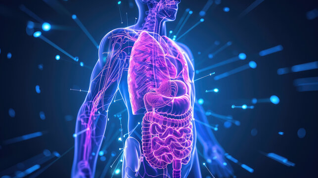 Exploring the Human Body, 3D Illustration of Human Digestive System Anatomy