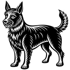      Dog silhouette  vector illustration.

