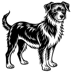      Dog silhouette  vector illustration.

