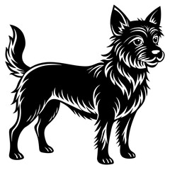      Dog silhouette  vector illustration.
