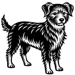      Dog silhouette  vector illustration.
