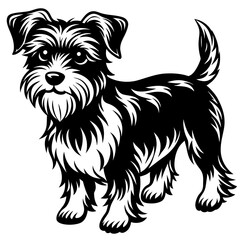      Dog silhouette  vector illustration.
