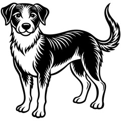      Dog silhouette  vector illustration.
