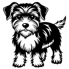      Dog silhouette  vector illustration.
