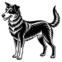      Dog silhouette  vector illustration.
