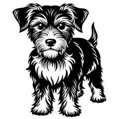      Dog  silhouette  vector illustration.

