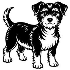      Dog  silhouette  vector illustration.
