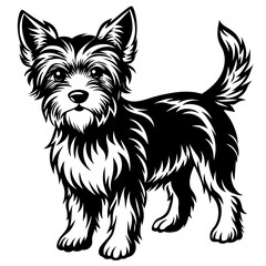      Dog  silhouette  vector illustration.
