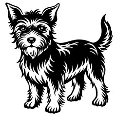      Dog  silhouette  vector illustration.

