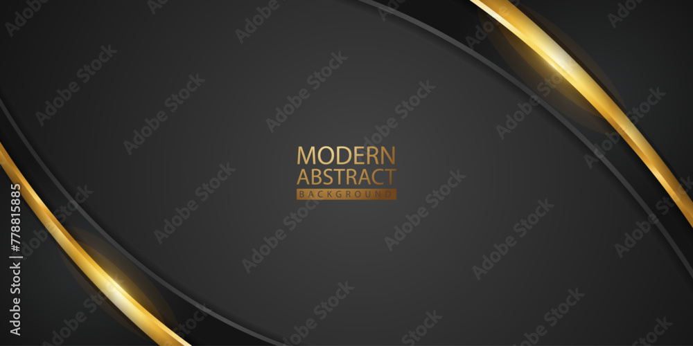 Poster abstract background with glitter and golden lines glowing dots golden combinations.