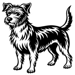      Dog  silhouette  vector illustration.
