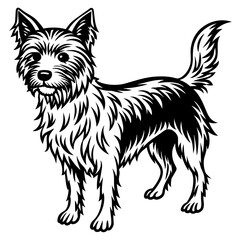      Dog  silhouette  vector illustration.
