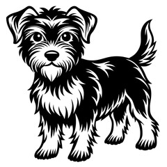      Dog  silhouette  vector illustration.
