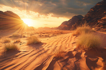 stunning nature scene of the desert, beautiful lighting