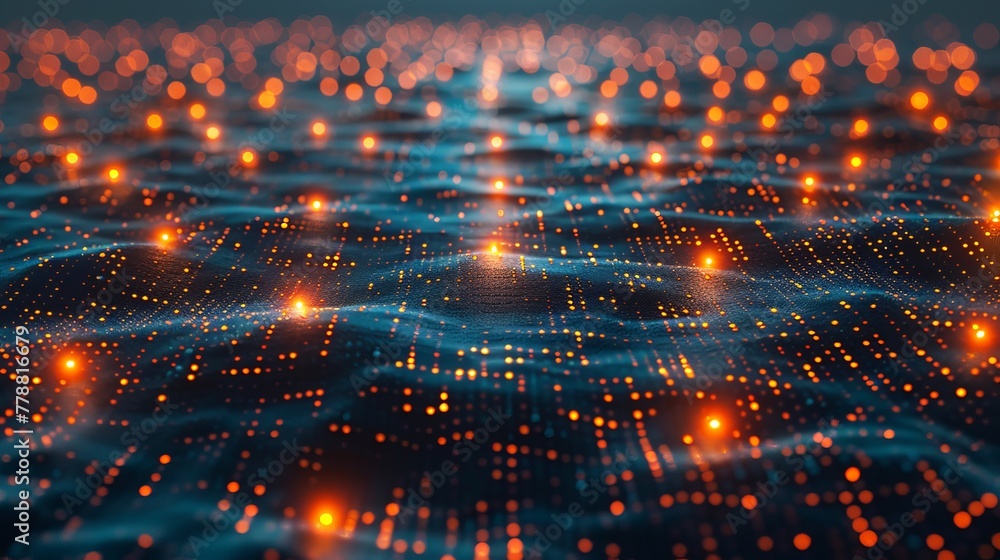 Poster illustrate a web of glowing, interconnected nodes floating in space