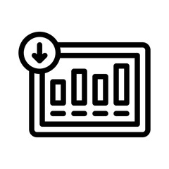 price down line icon