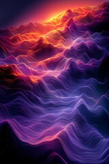 a picture of a lava flow with a purple background